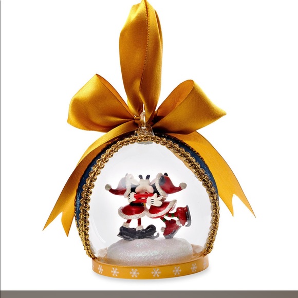 Disney Parks Santa Mickey & Minnie Globe Xmas Ornament - Picture 3 of 7